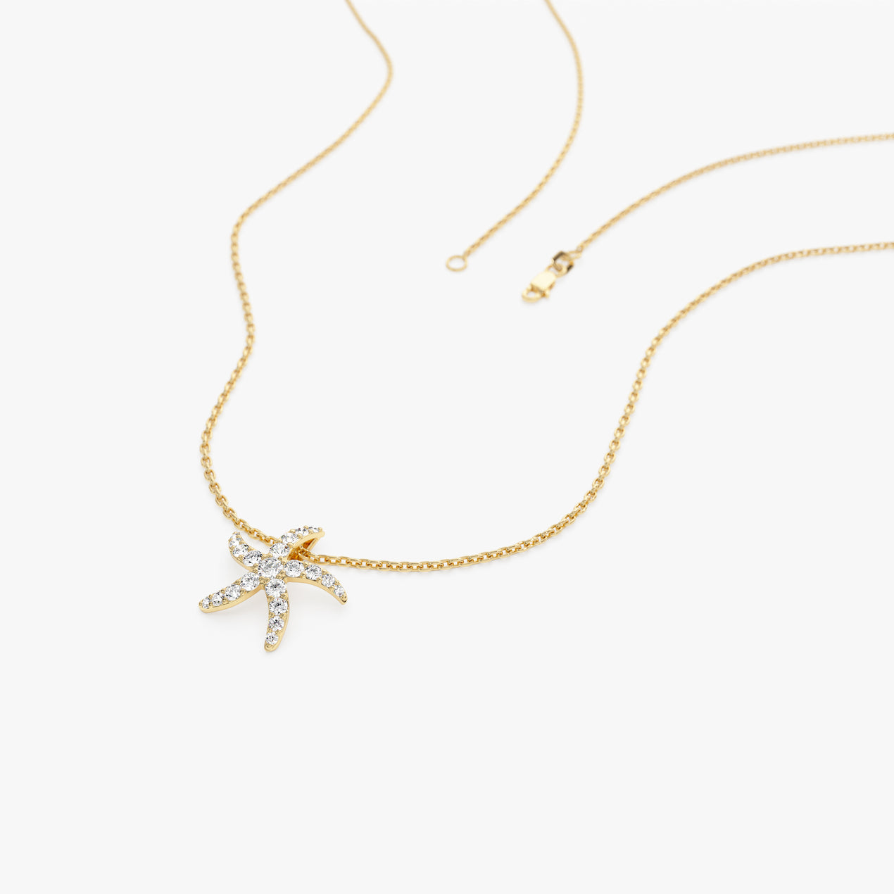 14k Gold Diamond Starfish Charm Pendant – Ferkos Fine Jewelry