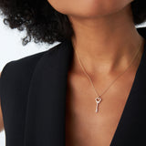 14k Diamond Heart-Key Pendant Necklace  Ferkos Fine Jewelry
