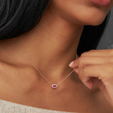 14k Marquise Ruby with Halo Diamond Setting  Ferkos Fine Jewelry