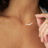 14k V Prong Chevron Diamond Necklace  Ferkos Fine Jewelry