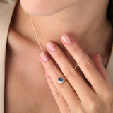 14K Prong Setting Oval Shaped London Blue Topaz Necklace Ferkos Fine Jewelry