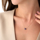 14K Prong Setting Emerald Cut Amethyst Necklace Ferkos Fine Jewelry