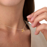 14K Four Leaf Citrine Clover Necklace Ferkos Fine Jewelry