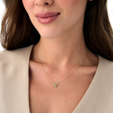 14K Four Leaf Peridot Clover Necklace Ferkos Fine Jewelry