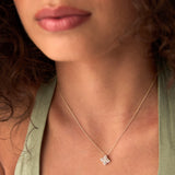14k Diamond Petal Cluster Pendant Necklace Ferkos Fine Jewelry