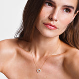 14k Baguette Diamond Circle Pendant Necklace Ferkos Fine Jewelry