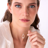 14k Elegant Diamond Pear Shape Necklace Ferkos Fine Jewelry