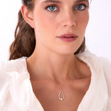 14k Elegant Diamond Pear Shape Necklace Ferkos Fine Jewelry