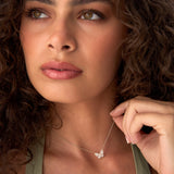 14k Baguette Diamond Butterfly Necklace Ferkos Fine Jewelry