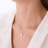 1.00 Ctw 14k Round Solitaire Lab Grown Diamond Classic Charm Necklace - Fania Ferkos Fine Jewelry