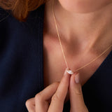 1.00 Ctw 14k Prong Setting Marquise Shape Lab Grown Diamond Solitaire Necklace - Lilia Ferkos Fine Jewelry