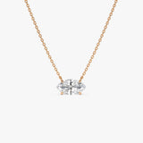 1.00 Ctw 14k Prong Setting Marquise Shape Lab Grown Diamond Solitaire Necklace - Lilia Ferkos Fine Jewelry