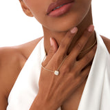 1.00 Ctw 14k Gold Asscher Cut Lab Grown Diamond Beaded Necklace - Juna Ferkos Fine Jewelry
