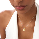 2.25 Ctw 14k Pear Shaped Fancy Intense Yellow Lab Grown Diamond Necklace - Queen Ferkos Fine Jewelry