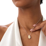 2.25 Ctw 14k Pear Shaped Fancy Intense Yellow Lab Grown Diamond Necklace - Queen Ferkos Fine Jewelry