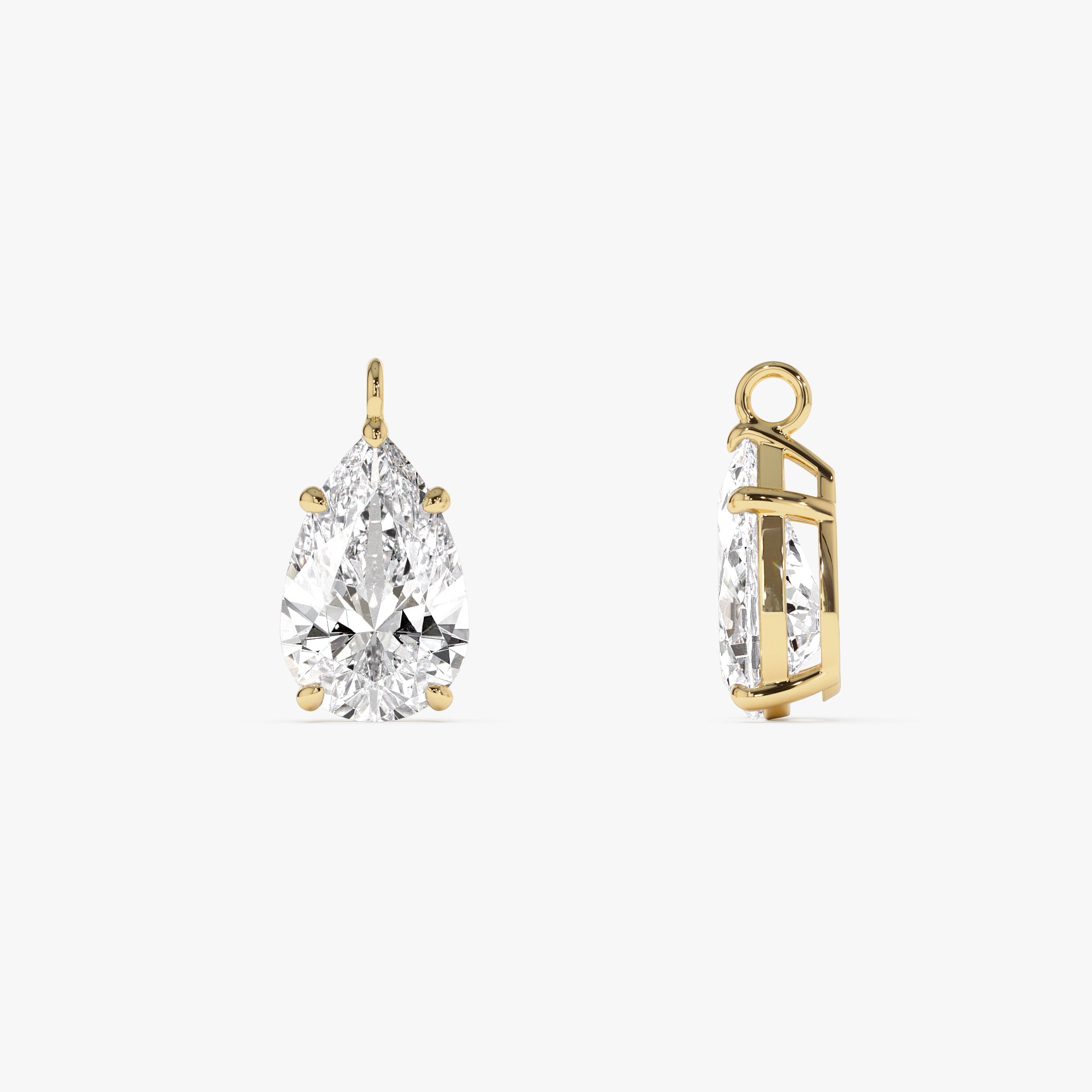 3.00 Ctw 14k Pear Shaped Lab Grown Diamond Statement Pendant Necklace - Clio Ferkos Fine Jewelry