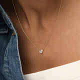 1 CTW 14k Pear Shape Lab Grown Diamond Solitaire Necklace - Felia Ferkos Fine Jewelry
