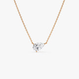 1 CTW 14k Pear Shape Lab Grown Diamond Solitaire Necklace - Felia 14K Rose Gold Ferkos Fine Jewelry