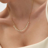 1.50 Ctw 14k Bezel Set Lab Grown Diamond Drop Necklace - Linda Ferkos Fine Jewelry