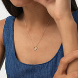 14k Diamond Swan Necklace with Ruby Accent Ferkos Fine Jewelry