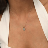 14K Gold Diamond Cross Heart Charm Necklace Ferkos Fine Jewelry