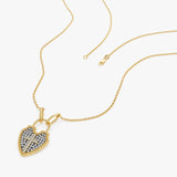 14K Gold Diamond Cross Heart Charm Necklace Ferkos Fine Jewelry