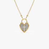 14K Gold Diamond Cross Heart Charm Necklace 14k Gold Ferkos Fine Jewelry