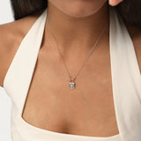 14K Gold Diamond Shield Charm Necklace Ferkos Fine Jewelry