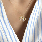 14k Gold Natural Diamond Open Heart Charm Ferkos Fine Jewelry