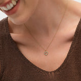 14k Gold Natural Diamond Open Heart Charm Ferkos Fine Jewelry