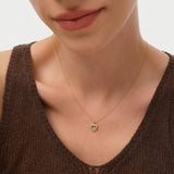 14k Gold Natural Diamond Open Heart Charm Ferkos Fine Jewelry