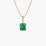 1.85 Ctw 14K Lab Grown Colombian Emerald Pendant - Sana 14K Gold Ferkos Fine Jewelry