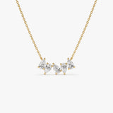 14K Pear Shape Lab Grown Cluster Diamond Necklace - Naya 14K Gold Ferkos Fine Jewelry