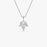 14K Pear Lab Grown Diamond Necklace - Banu 14K White Gold Ferkos Fine Jewelry