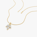 14K Pear Lab Grown Diamond Necklace - Banu Ferkos Fine Jewelry