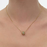 14k Mini Rondelle Charm in Lab Grown Diamond Ferkos Fine Jewelry