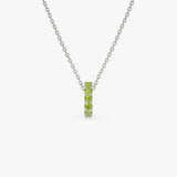 14k Peridot Rondelle Charm 14K White Gold Ferkos Fine Jewelry