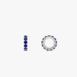 14k Sapphire Rondelle Charm 14K White Gold Ferkos Fine Jewelry