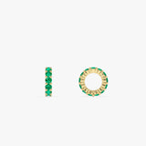14k Emerald Rondelle Charm 14K Gold Ferkos Fine Jewelry