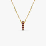 14k Garnet Rondelle Charm Ferkos Fine Jewelry