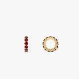 14k Garnet Rondelle Charm 14K Gold Ferkos Fine Jewelry