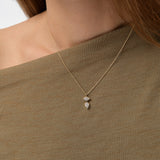 14K Lab Diamond Drop Necklace - Alea Ferkos Fine Jewelry