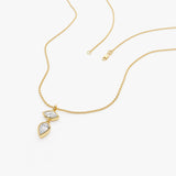 14K Lab Diamond Drop Necklace - Alea Ferkos Fine Jewelry