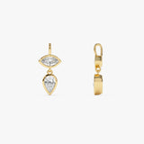 14K Lab Diamond Drop Necklace - Alea Ferkos Fine Jewelry