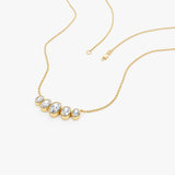 14K Oval Lab Diamond Necklace - Aida Ferkos Fine Jewelry