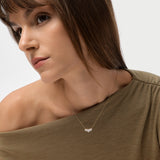 14K Five Stone Lab Grown Diamond Bar Necklace - Cleo Ferkos Fine Jewelry