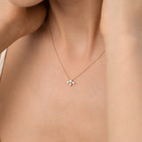 14k Pear Lab Diamond 3 Spike Necklace - Nima Ferkos Fine Jewelry