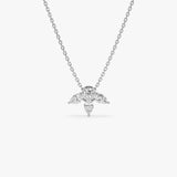 14k Pear Lab Diamond 3 Spike Necklace - Nima 14K White Gold Ferkos Fine Jewelry
