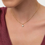 14k Bold Unique Diamond Heart Necklace Ferkos Fine Jewelry