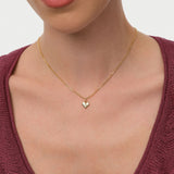 14k Bold Unique Diamond Heart Necklace Ferkos Fine Jewelry